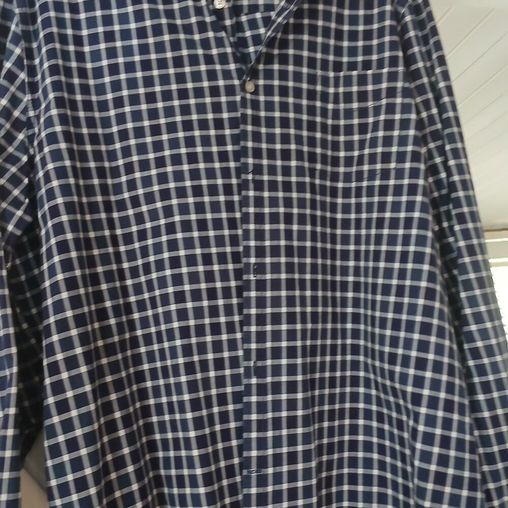Lucky Brand of Los Angeles California Blue Plaid Mens Shirt XXL